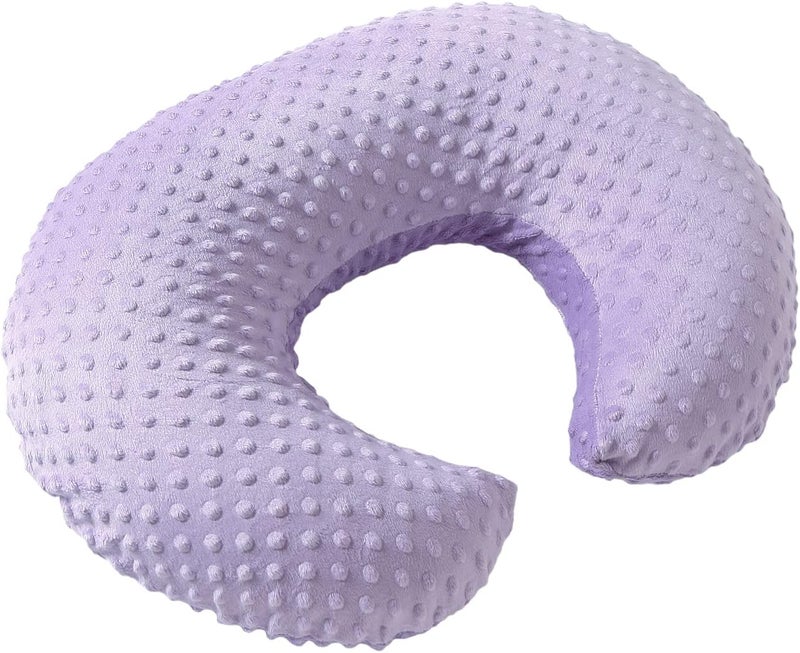 Aullar Pillowcase for Nursing Pillow and Positioner for Breastfeeding and Bottle Feeding, Propping Baby, Tummy Time, Baby Sitting Support, Awake-Time Support, Pillow Cover Only (Orchid) - Image 1